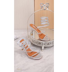 Sandals with long discount straps