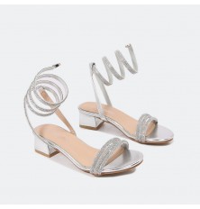 trendy sandal with spiral...