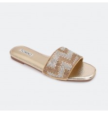 flat slipper with strass