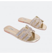 chic flat slipper with...