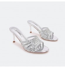 Heel with bright strass