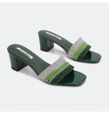 womens slipper with strips...