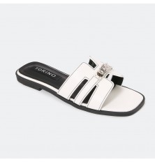 ZX2562 Flat slippers with...