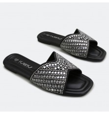 Leather slide slippers...