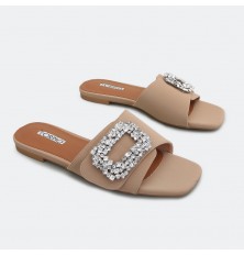 Luxurious square toe slide...