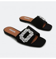 Luxurious square toe slide...