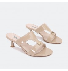 sandal from bright leather...