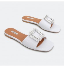 Chic square toe slide...