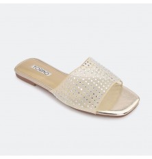 Flat slipper from tulle...